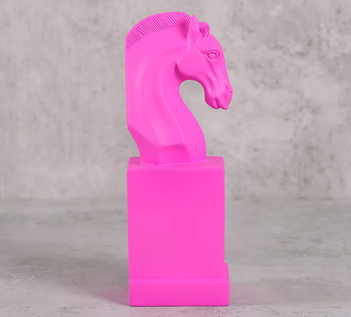 India Circus Bright Pink Horse Head Figurine