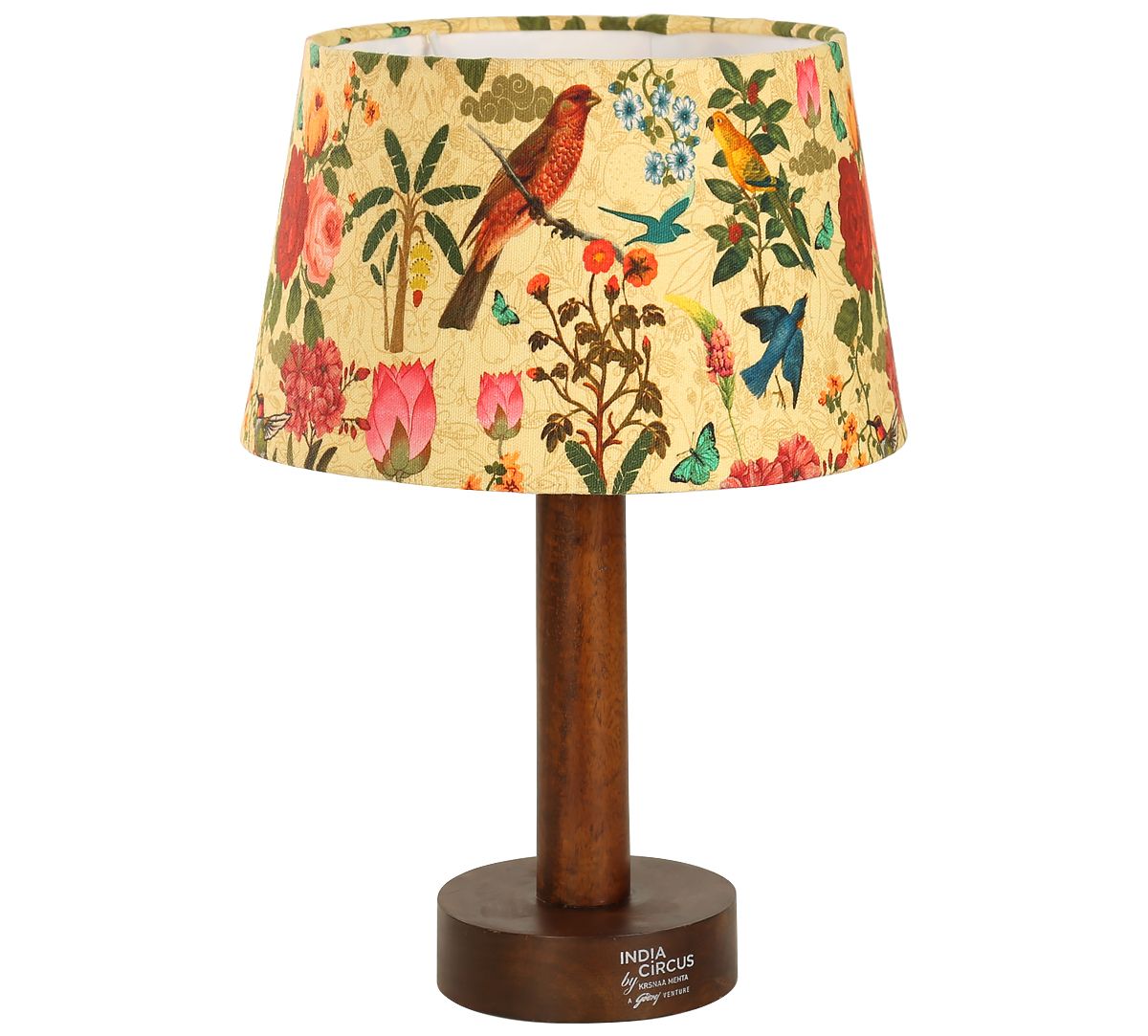 India Circus by Krsnaa Mehta Bird Land Drum Table Lamp