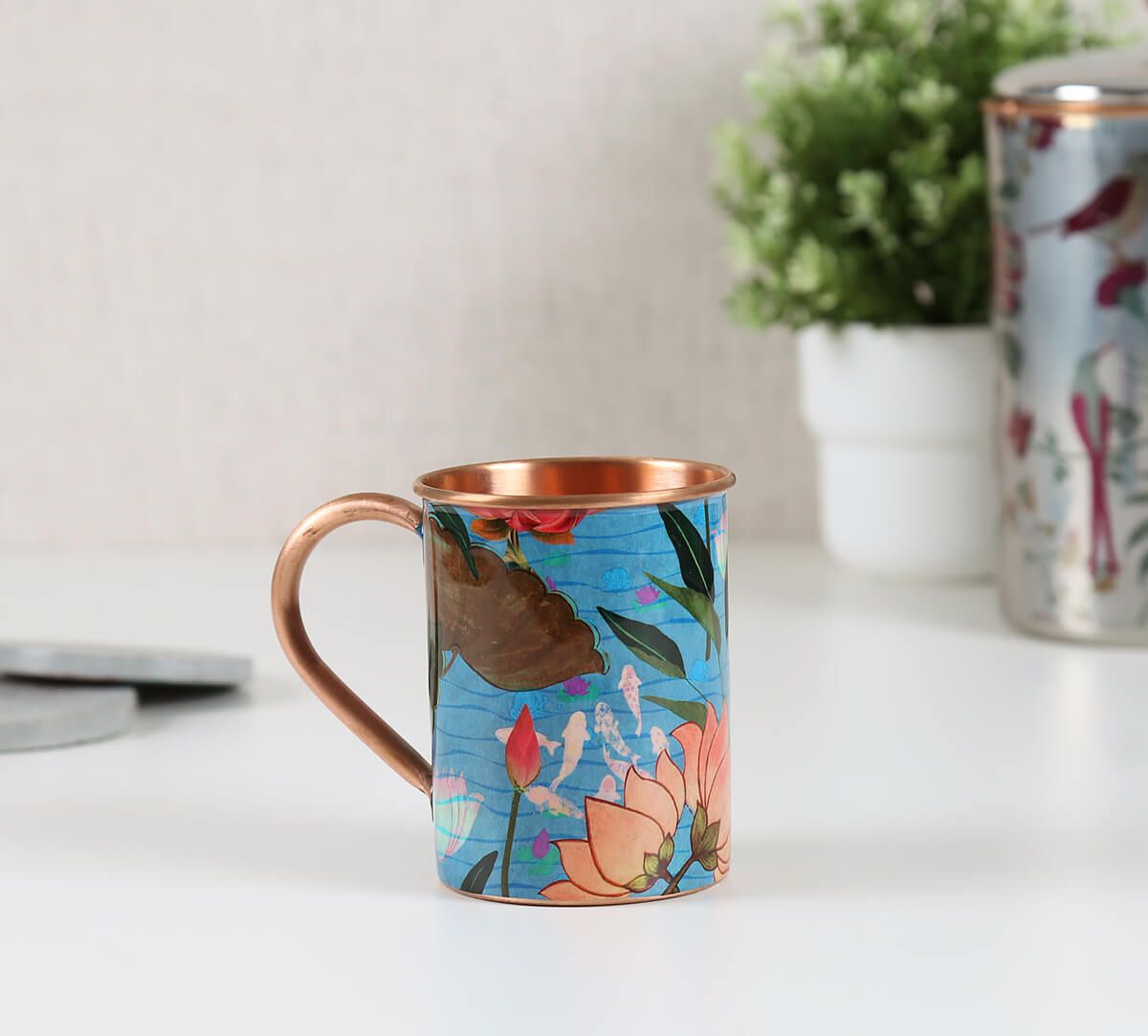 India Circus by Krsnaa Mehta Blossomy Mosaic Copper Mug