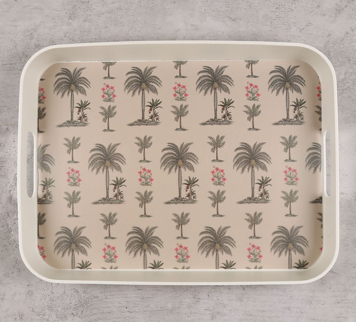 India Circus by Krsnaa Mehta Chevron Palms Rectangle Bamboo Tray