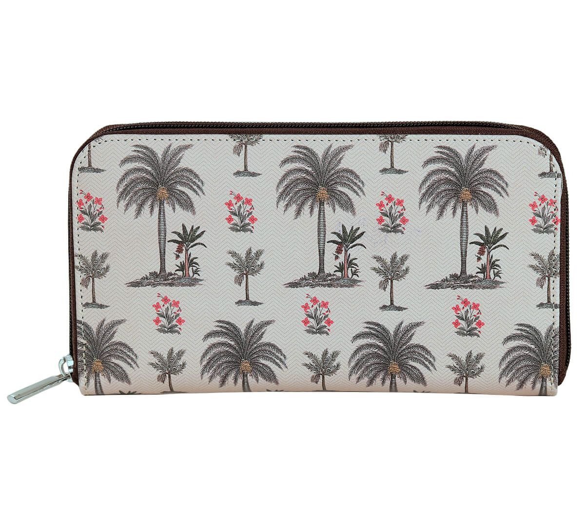 India Circus by Krsnaa Mehta Chevron Palms Zipper Wallet