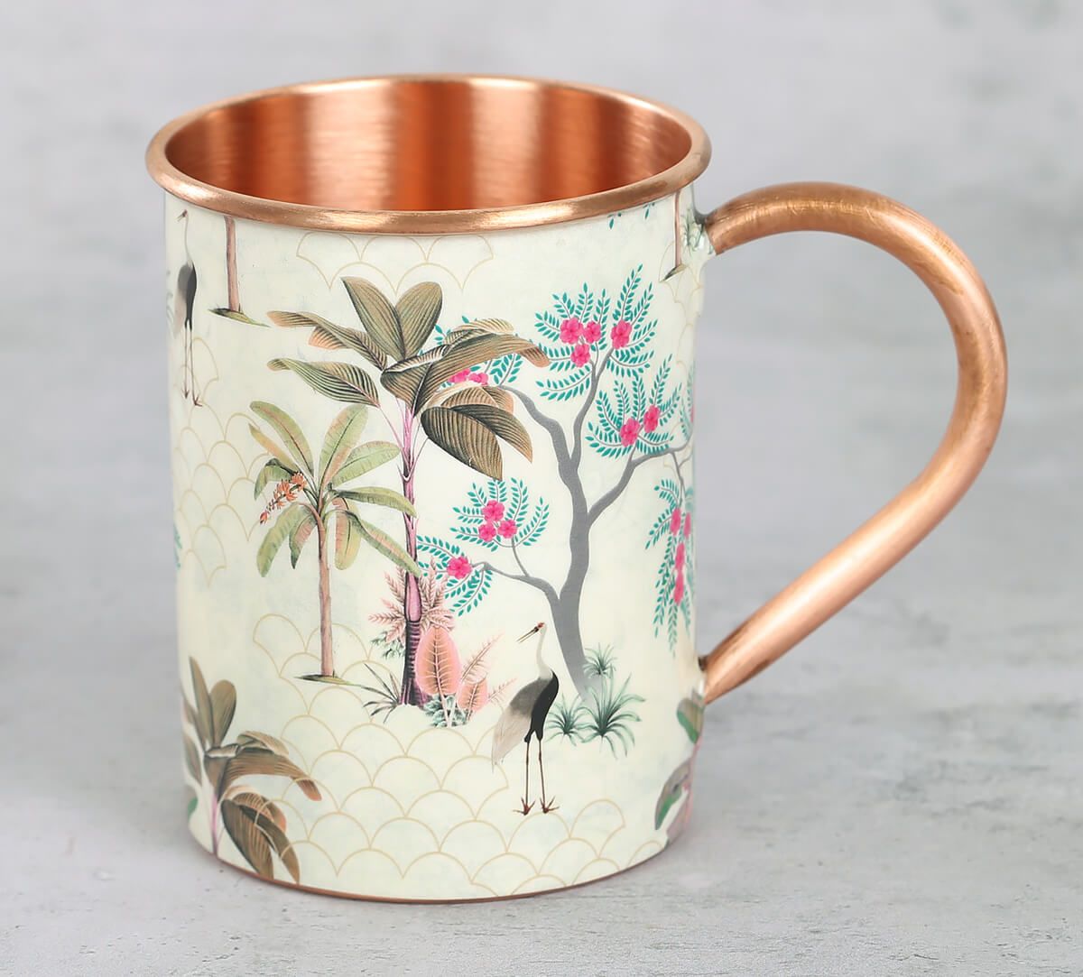 India Circus by Krsnaa Mehta Floral Flock Copper Mug