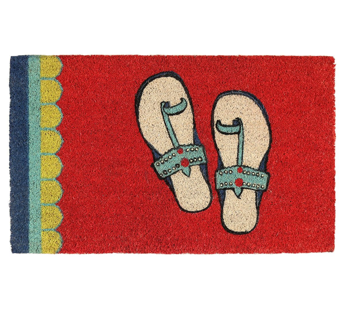 India Circus by Krsnaa Mehta Funky Slippers Red Doormat