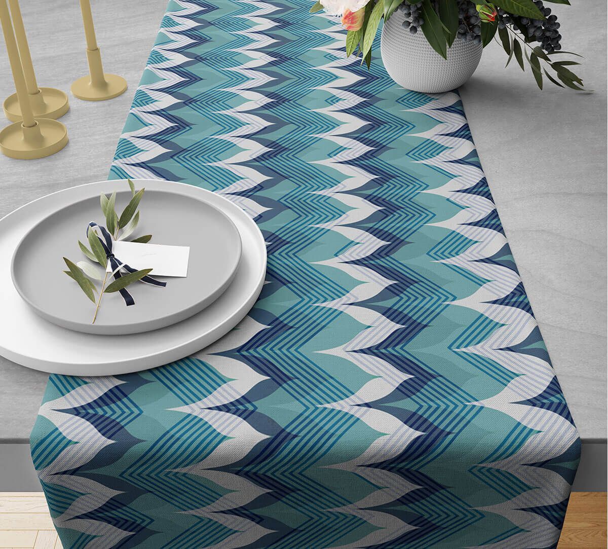 India Circus by Krsnaa Mehta Lush Emerald Bliss Table and Bed Runner