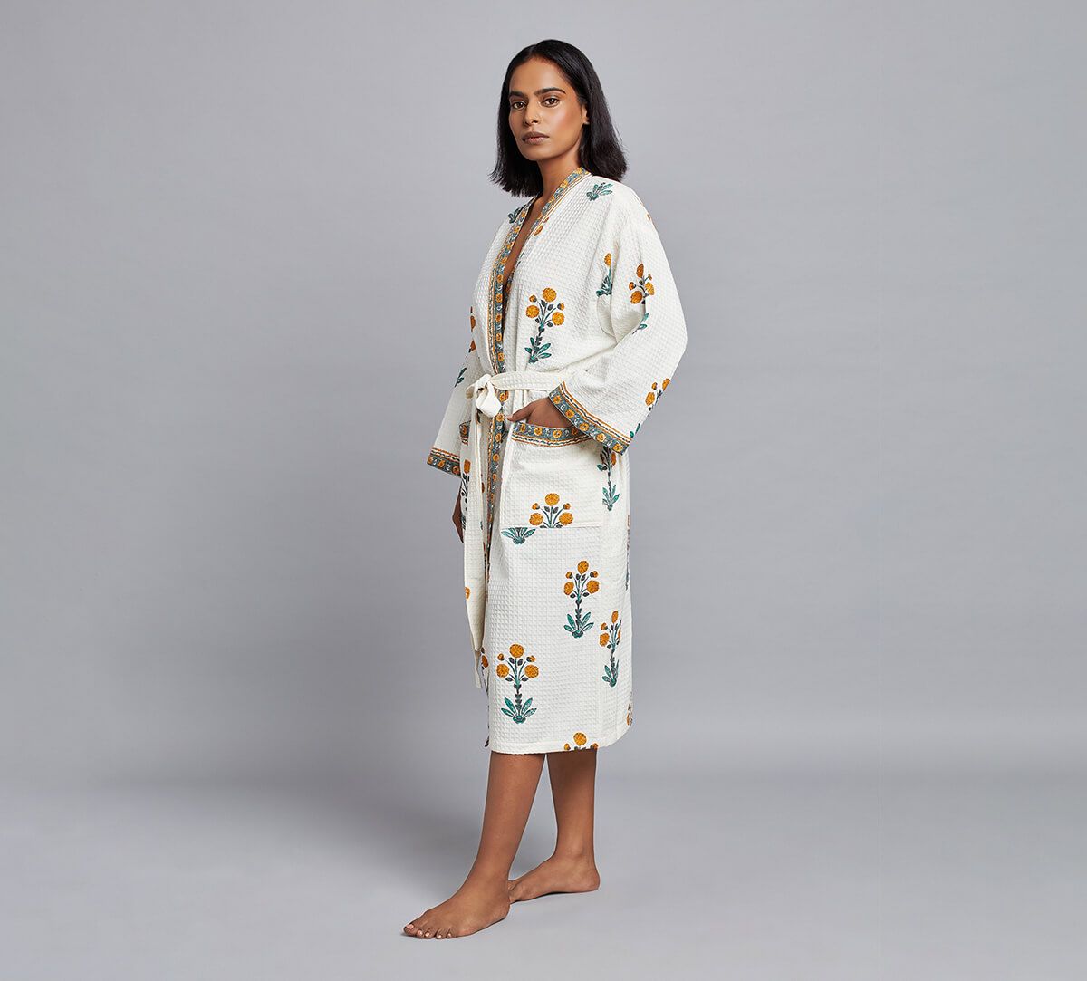 India Circus by Krsnaa Mehta Luxe Leaf Bathrobe