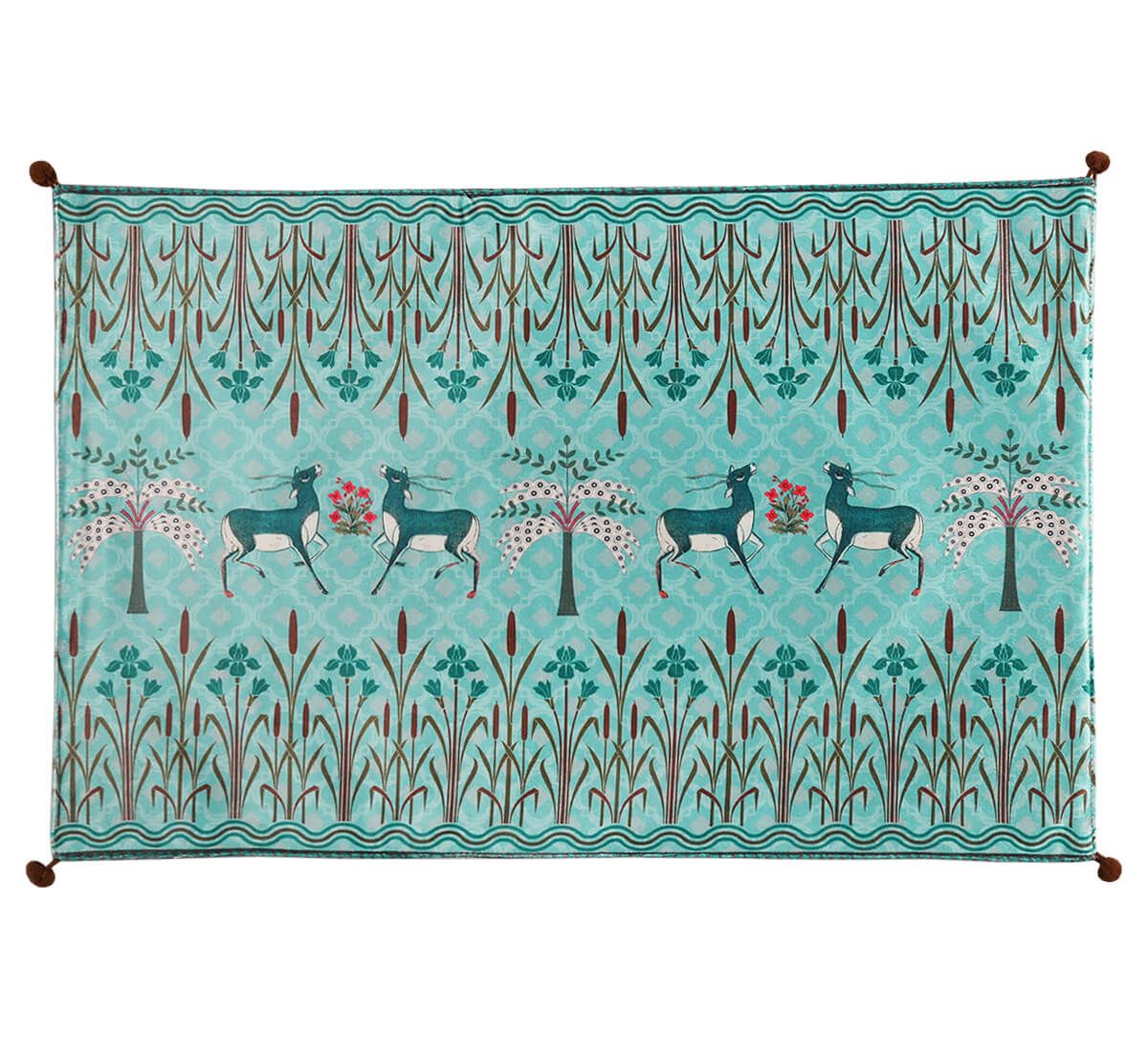 India Circus by Krsnaa Mehta Mirroring Deer Garden Micro Velvet Table Mats Set of 6