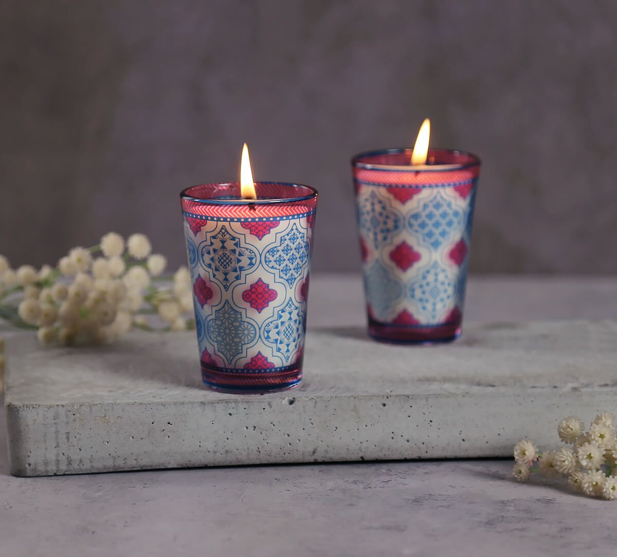 India Circus by Krsnaa Mehta Mughal Jhali Conical Candle Votive Set of 2