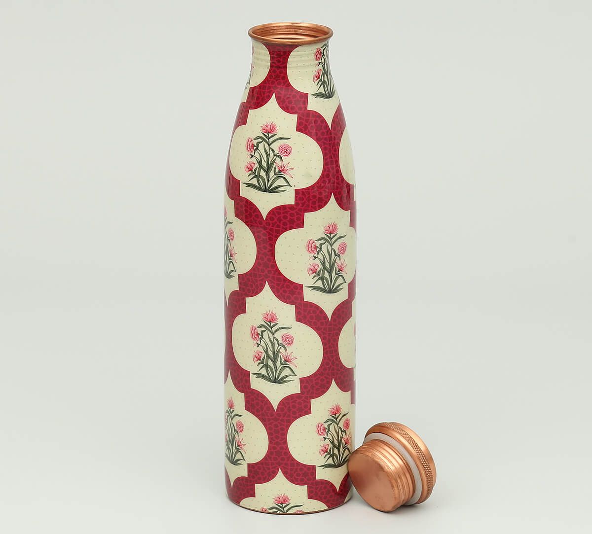 India Circus by Krsnaa Mehta Poppy Flower Scarlet Copper Bottle