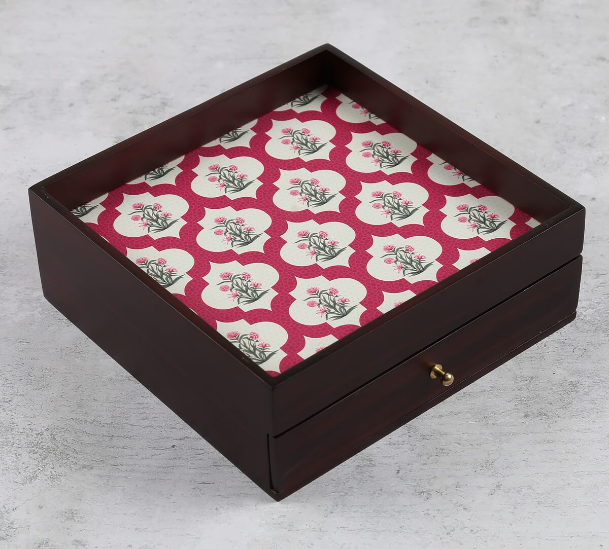 India Circus by Krsnaa Mehta Poppy Flower Scarlet Cutlery Organizer