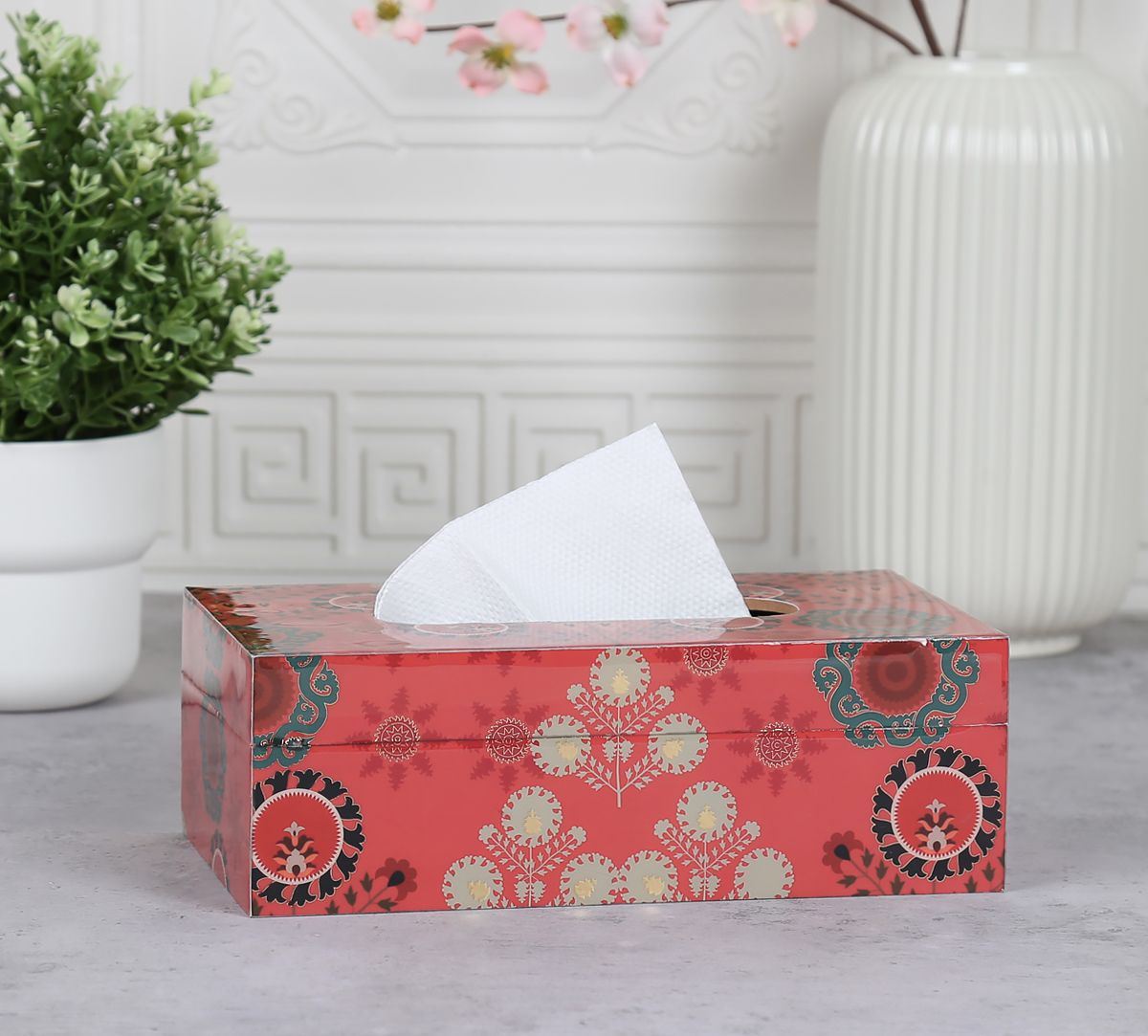 India Circus by Krsnaa Mehta Raceme Rosettes Tissue Box Holder