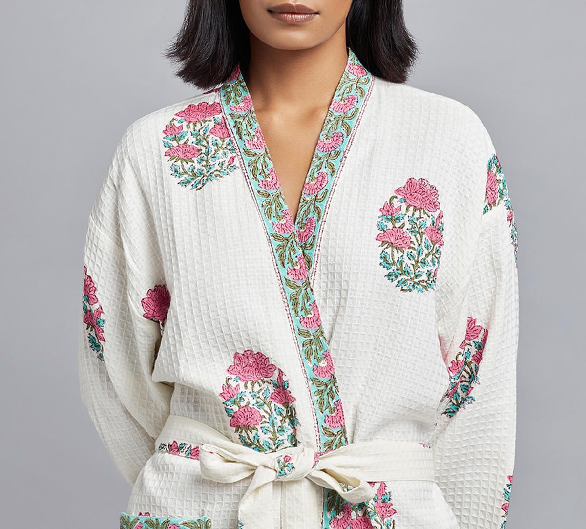 India Circus by Krsnaa Mehta Rose Rapture Bathrobe