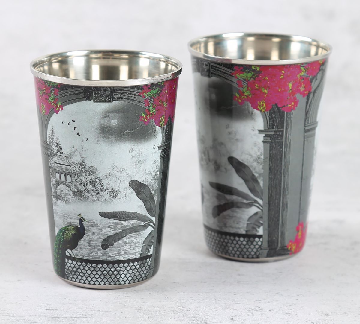 India Circus by Krsnaa Mehta Royal Hues Large Steel Tumbler Set of 2