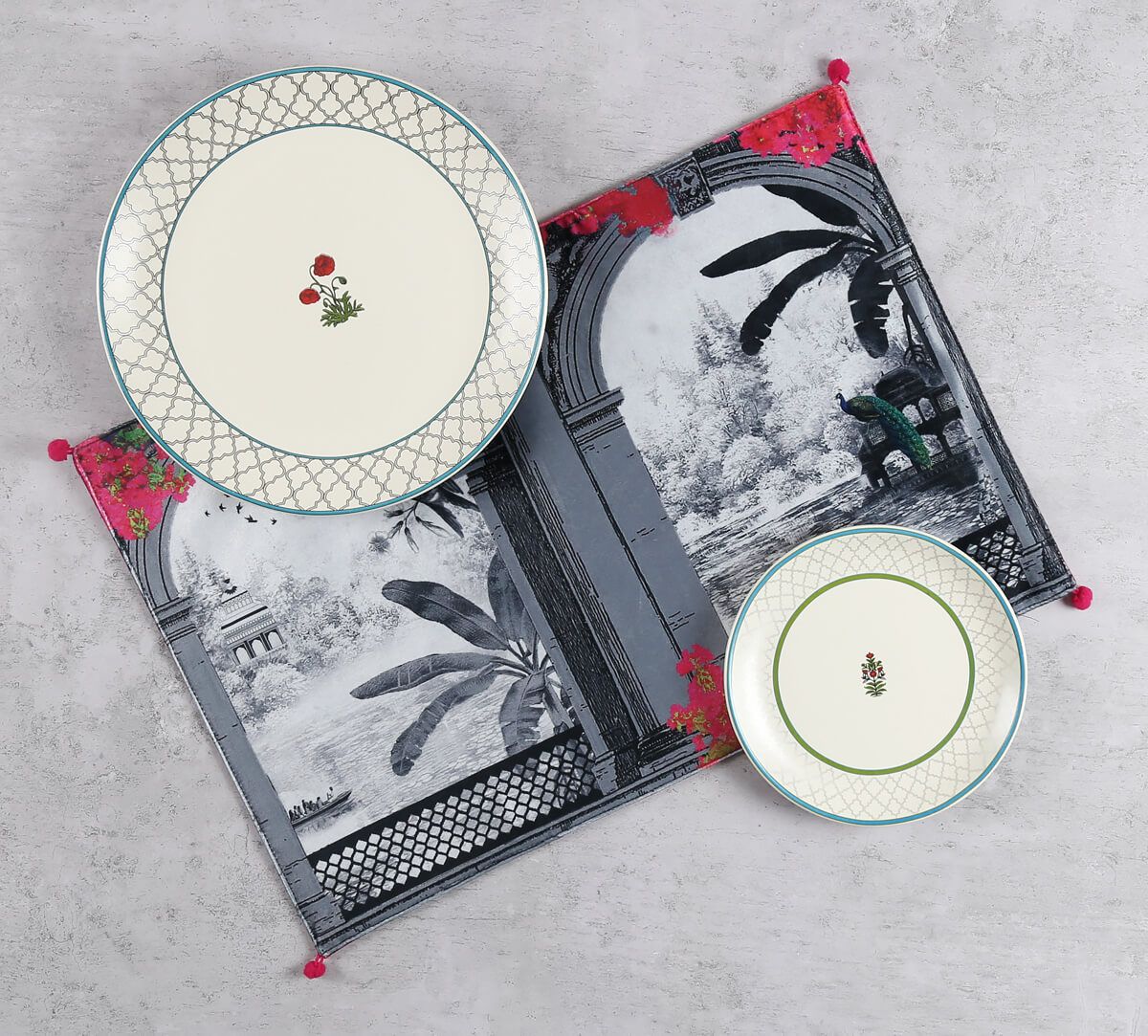 India Circus by Krsnaa Mehta Royal Hues Micro Velvet Table Mats Set of 6