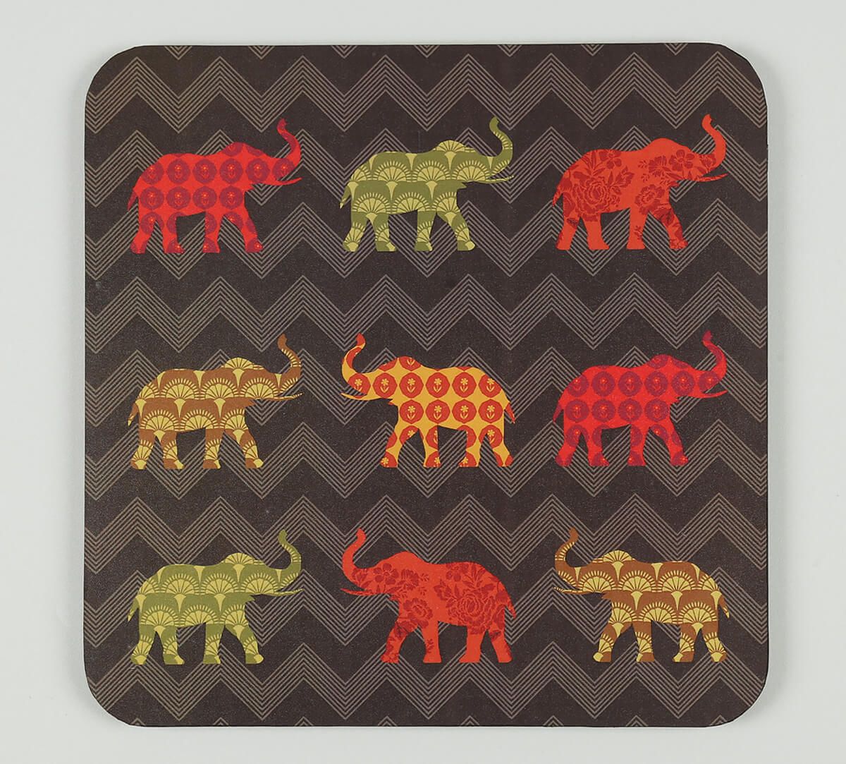 India Circus by Krsnaa Mehta Tusker Delight Trivet Set of 2