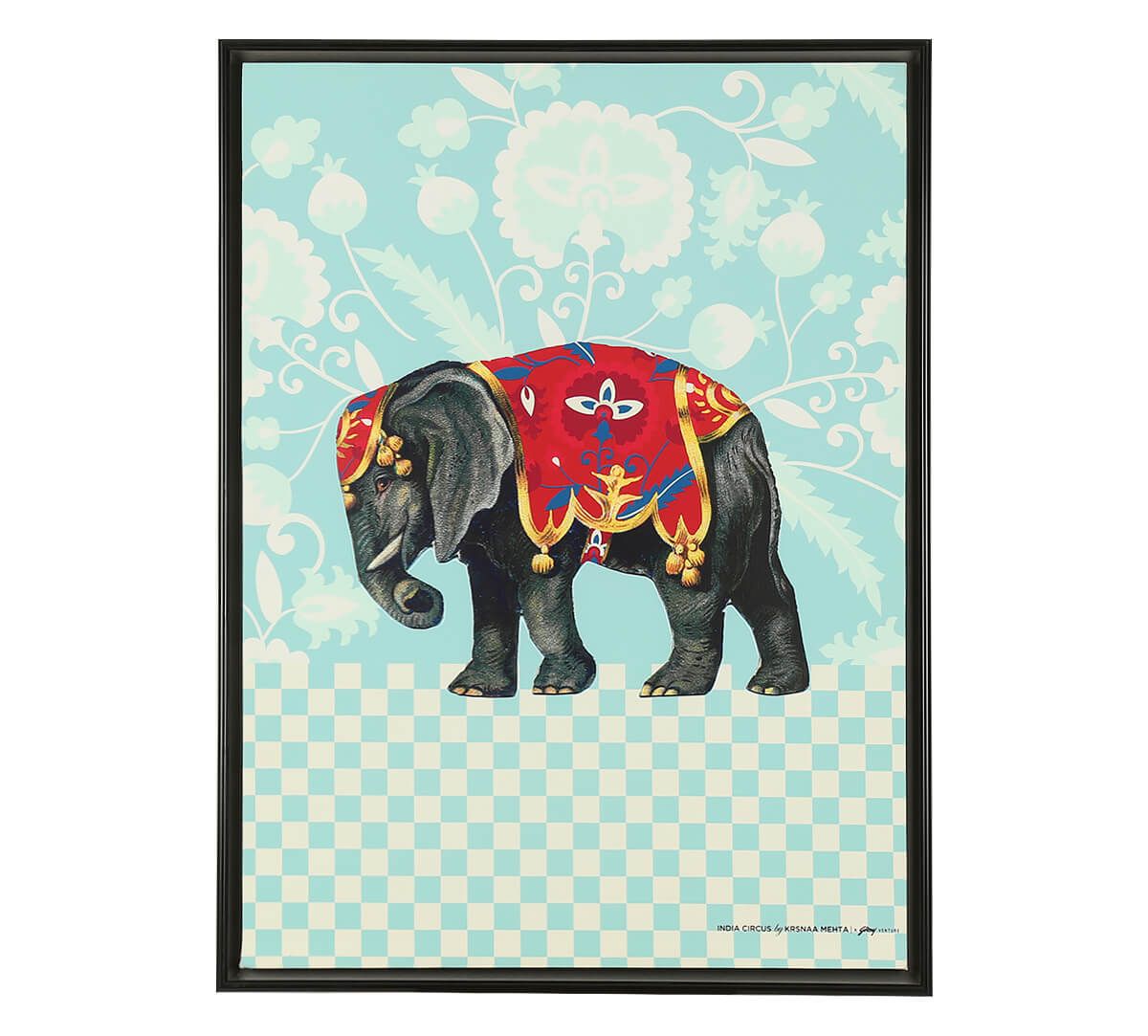 India Circus by Krsnaa Mehta Tusker Prime Floating Framed Canvas Wall Art