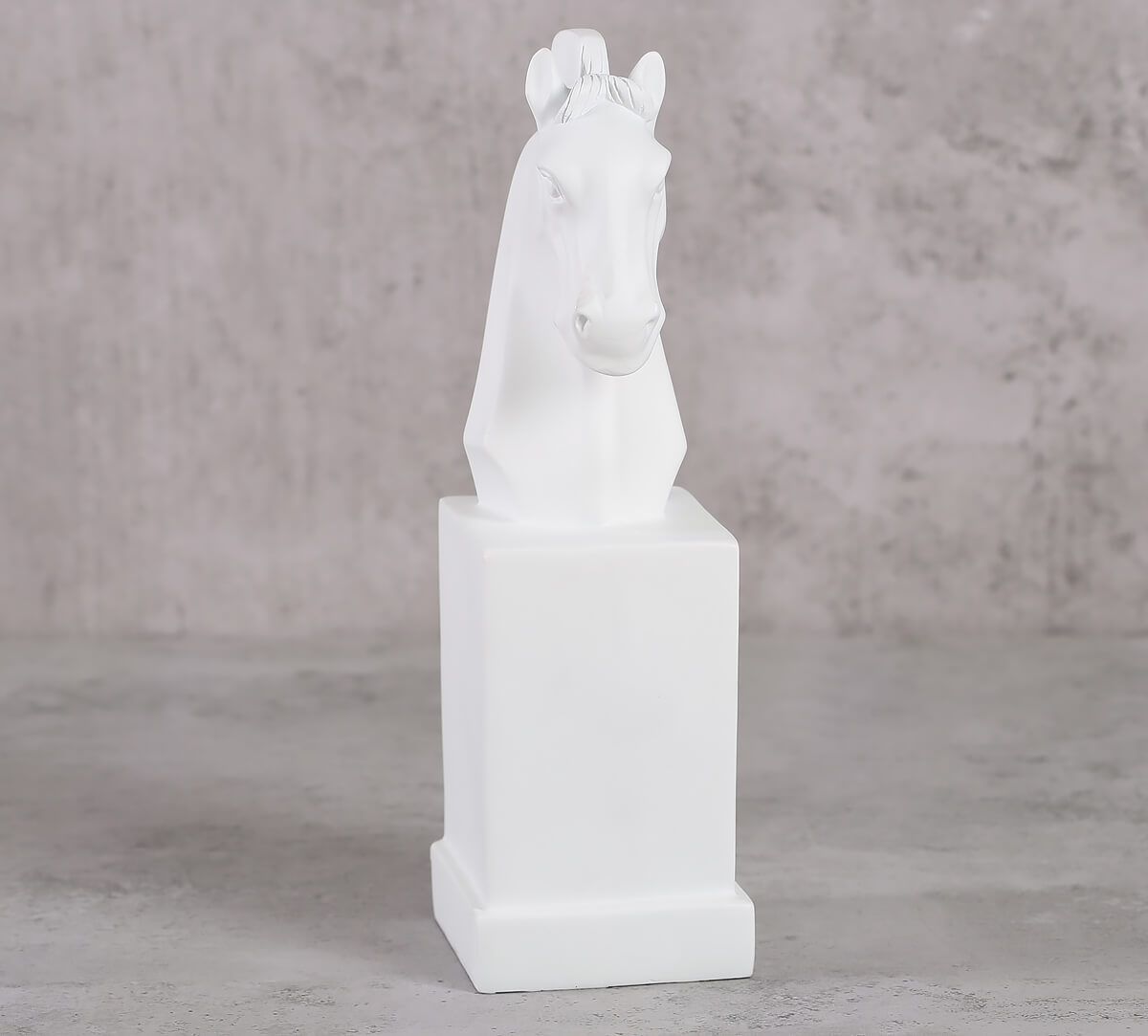 India Circus Daisy White Horse Head Figurine