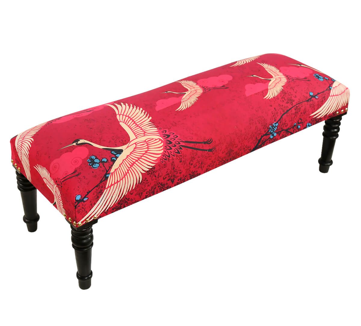 India Circus Legend of the Cranes Wooden Bench