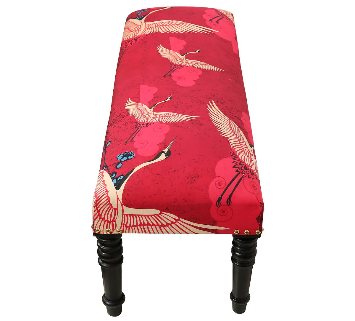 India Circus Legend of the Cranes Wooden Bench