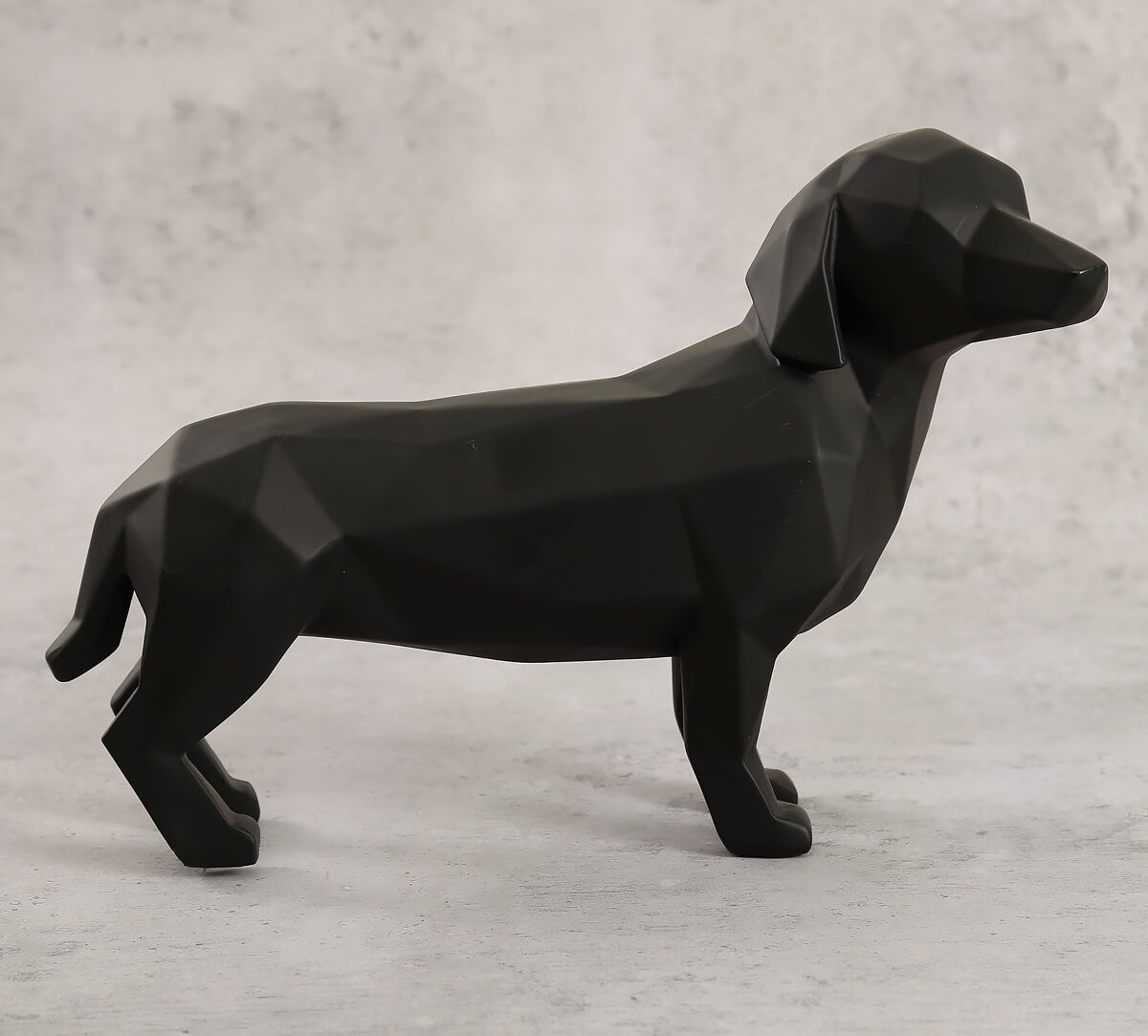 India Circus Pitch Black Dachshund Figurine