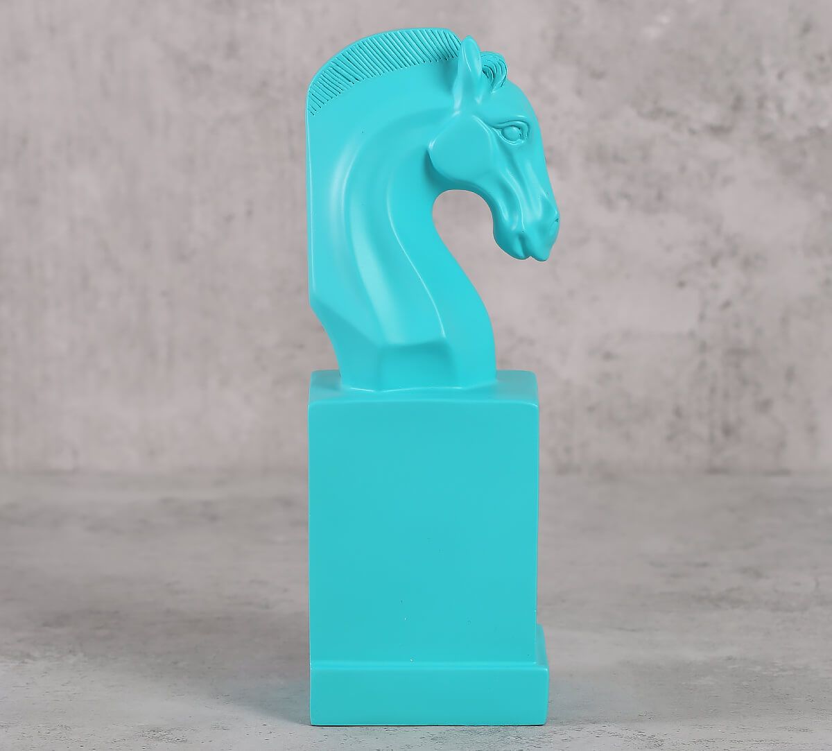 India Circus Turquoise Horse Head Figurine