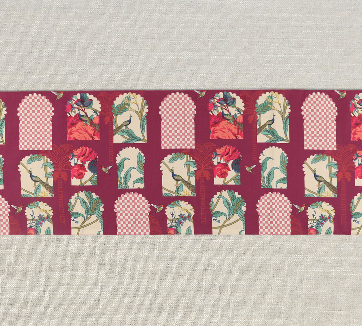 India Circus by Krsnaa Mehta Boysenberry Signature Windows Table and Bed Runner