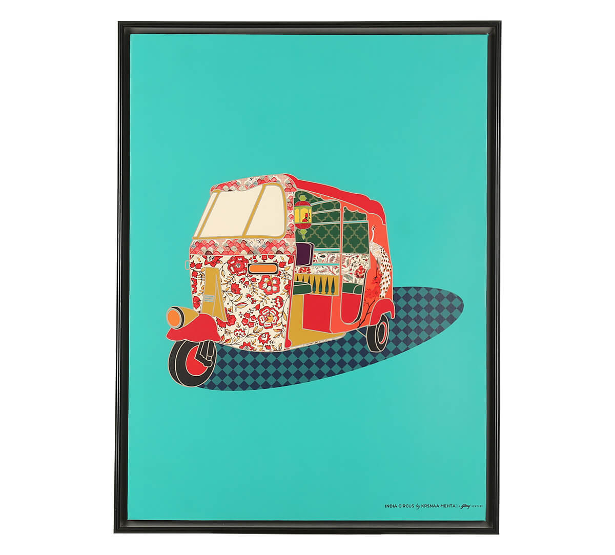 India Circus by Krsnaa Mehta Buggy Array Floating Framed Canvas Wall Art