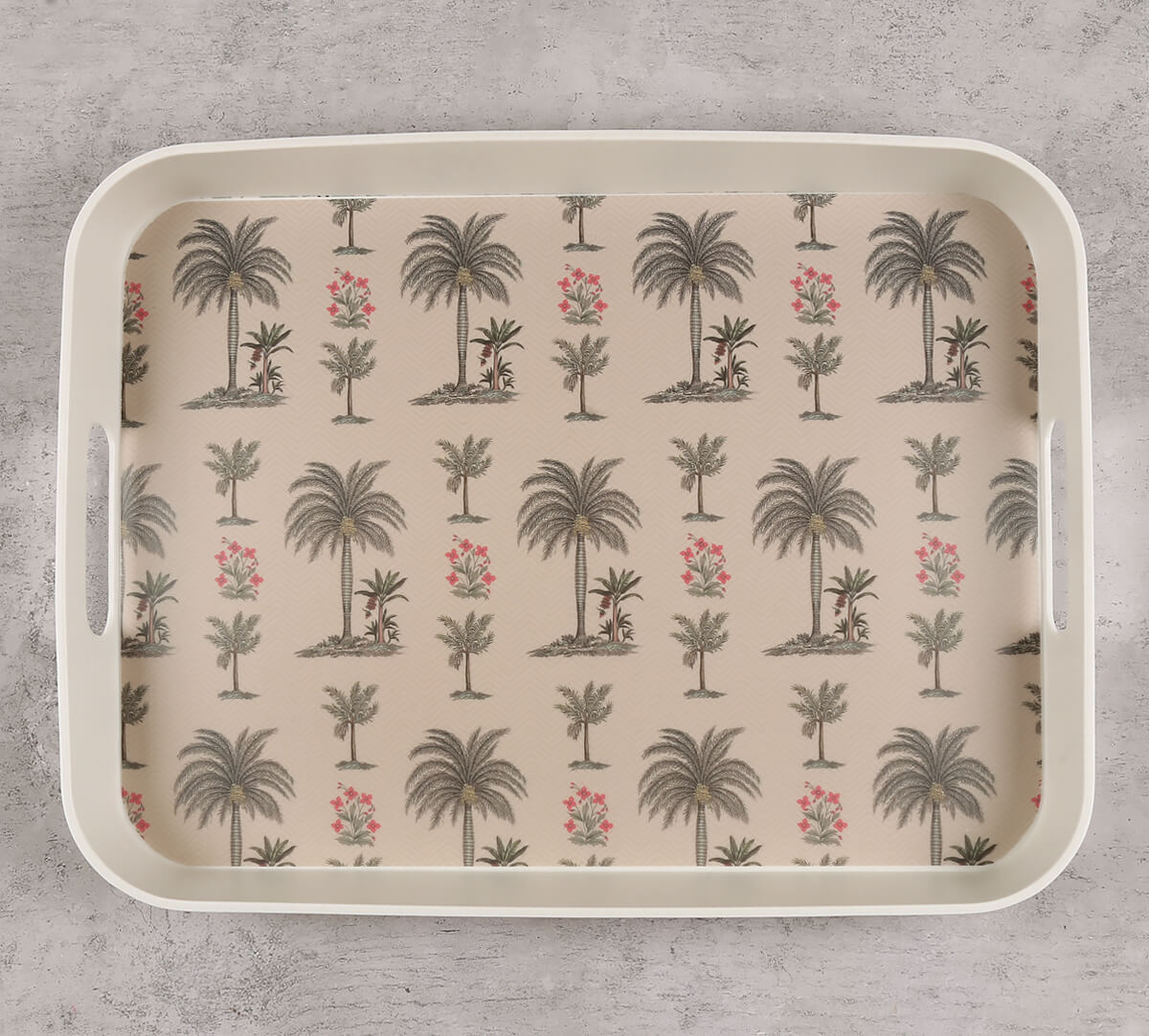 India Circus by Krsnaa Mehta Chevron Palms Rectangle Bamboo Tray