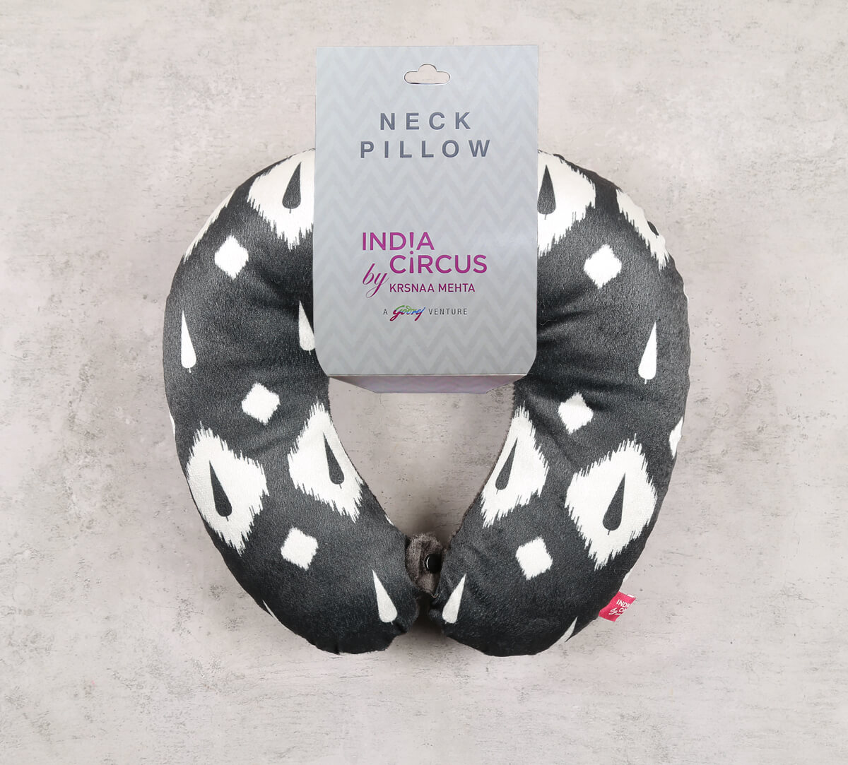 India Circus by Krsnaa Mehta Conifer Symmetry Neck Pillow