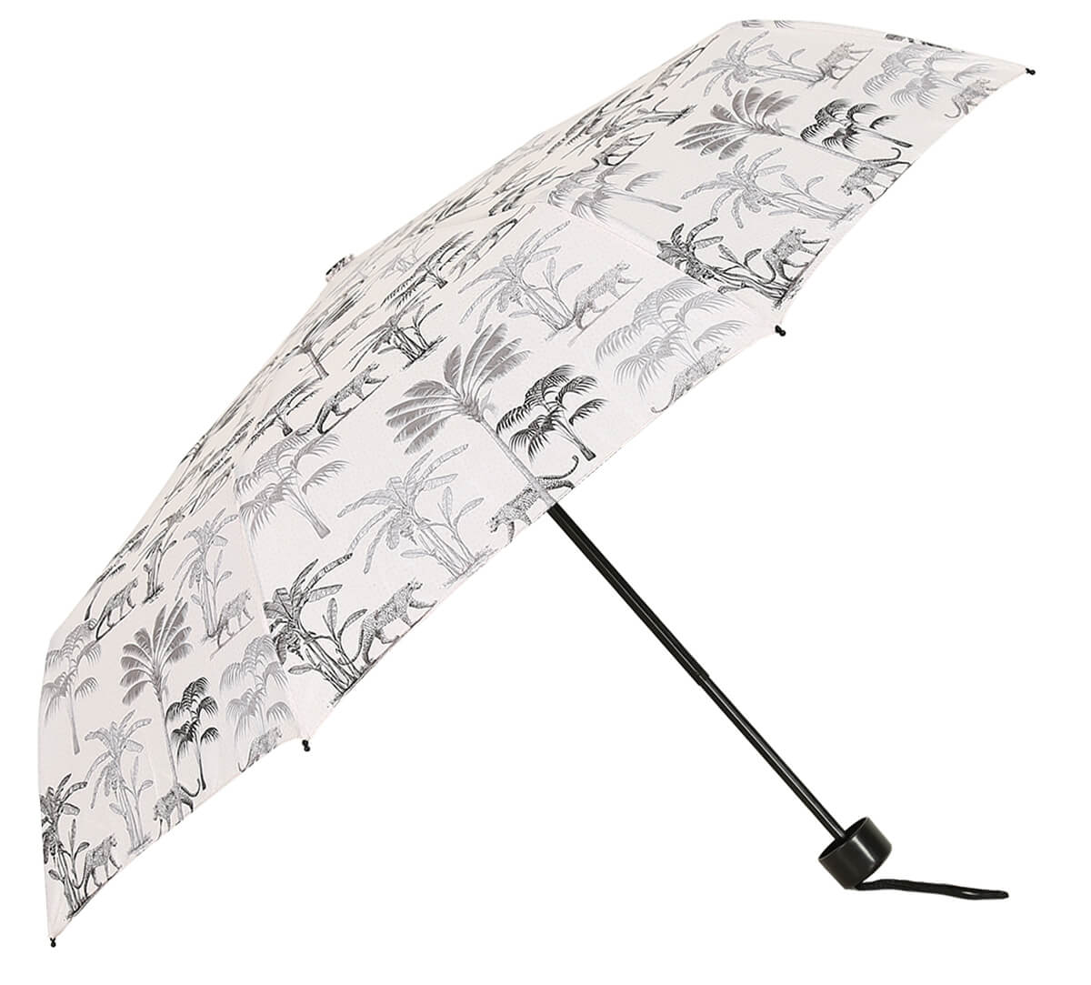 India Circus by Krsnaa Mehta Grayscale Safari 3 fold Umbrella