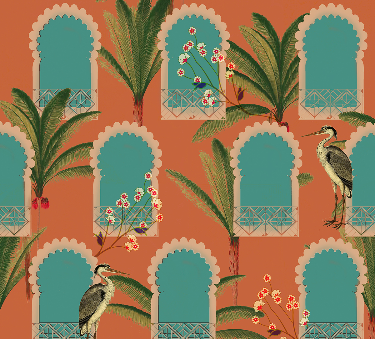 India Circus by Krsnaa Mehta Heron's Palace Wallpaper