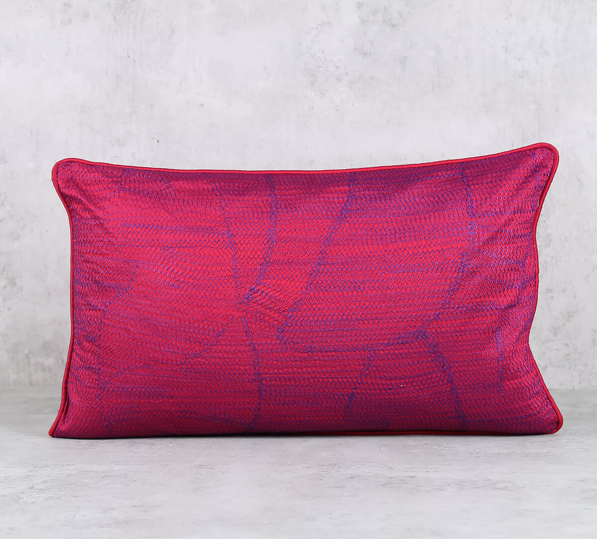 India Circus by Krsnaa Mehta Mars Celeste Textured Embroidered Cushion Cover