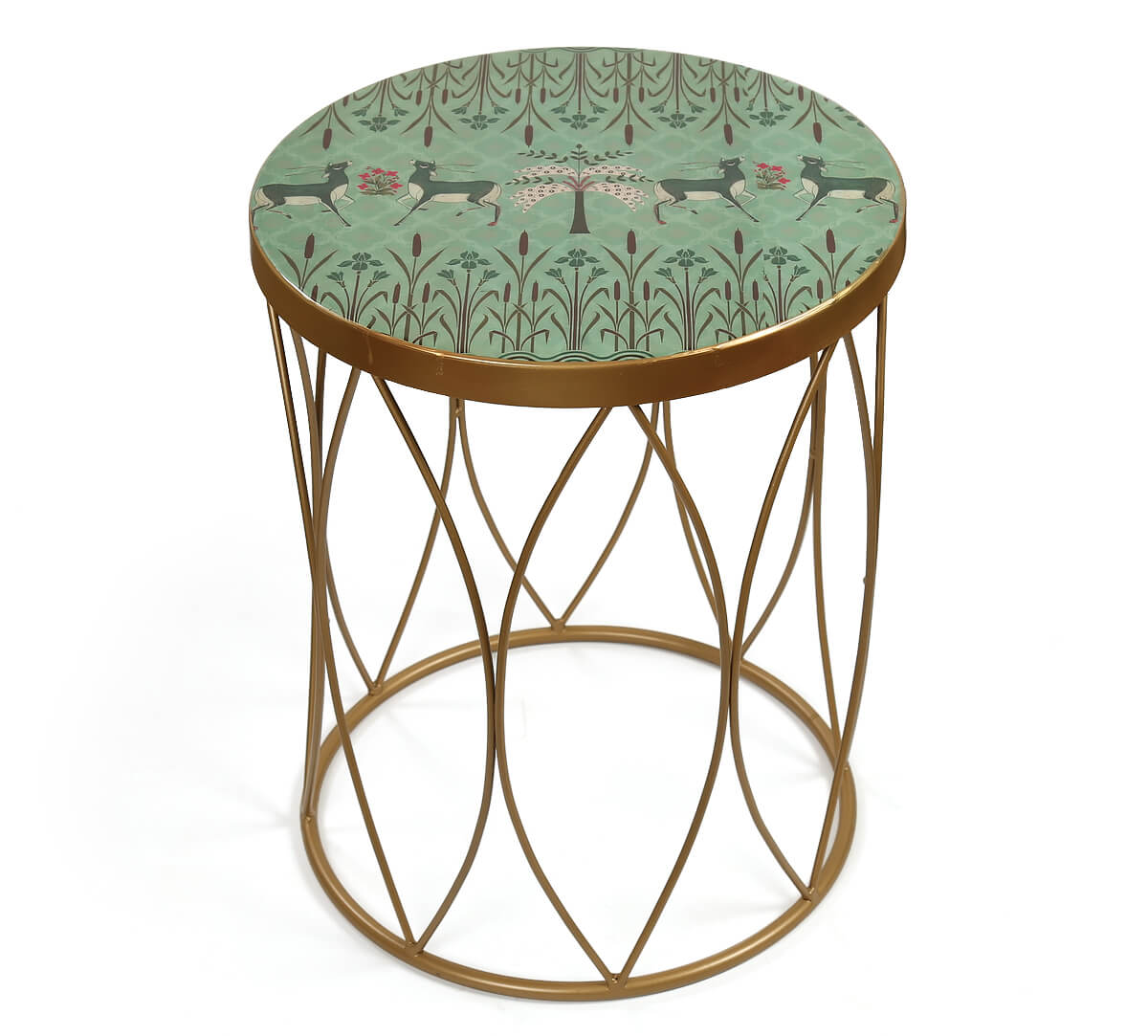 India Circus by Krsnaa Mehta Mirroring Deer Garden Side Table