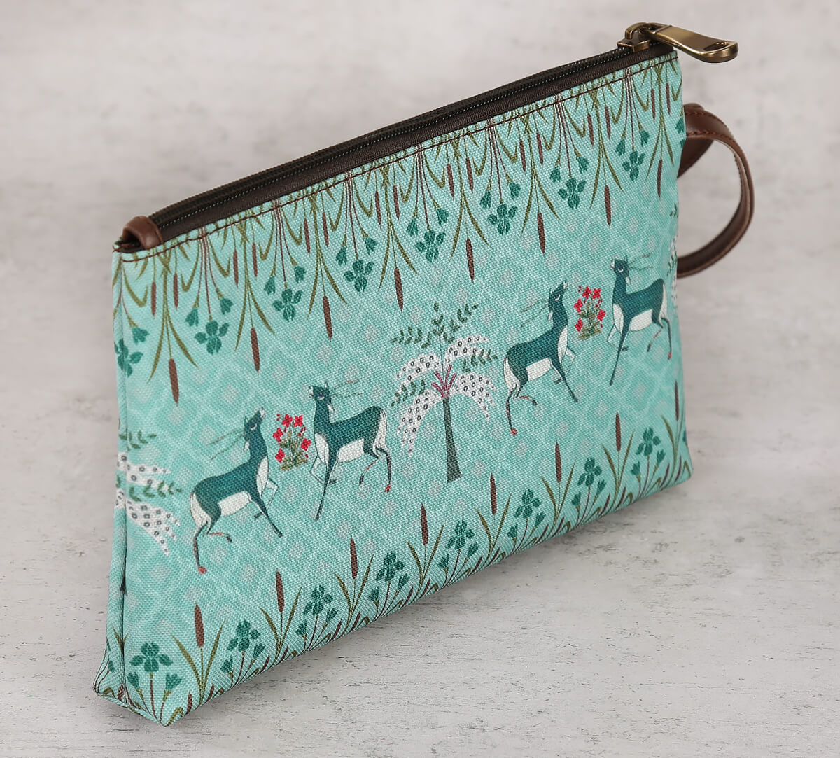 India Circus by Krsnaa Mehta Mirroring Deer Garden Utility Pouch