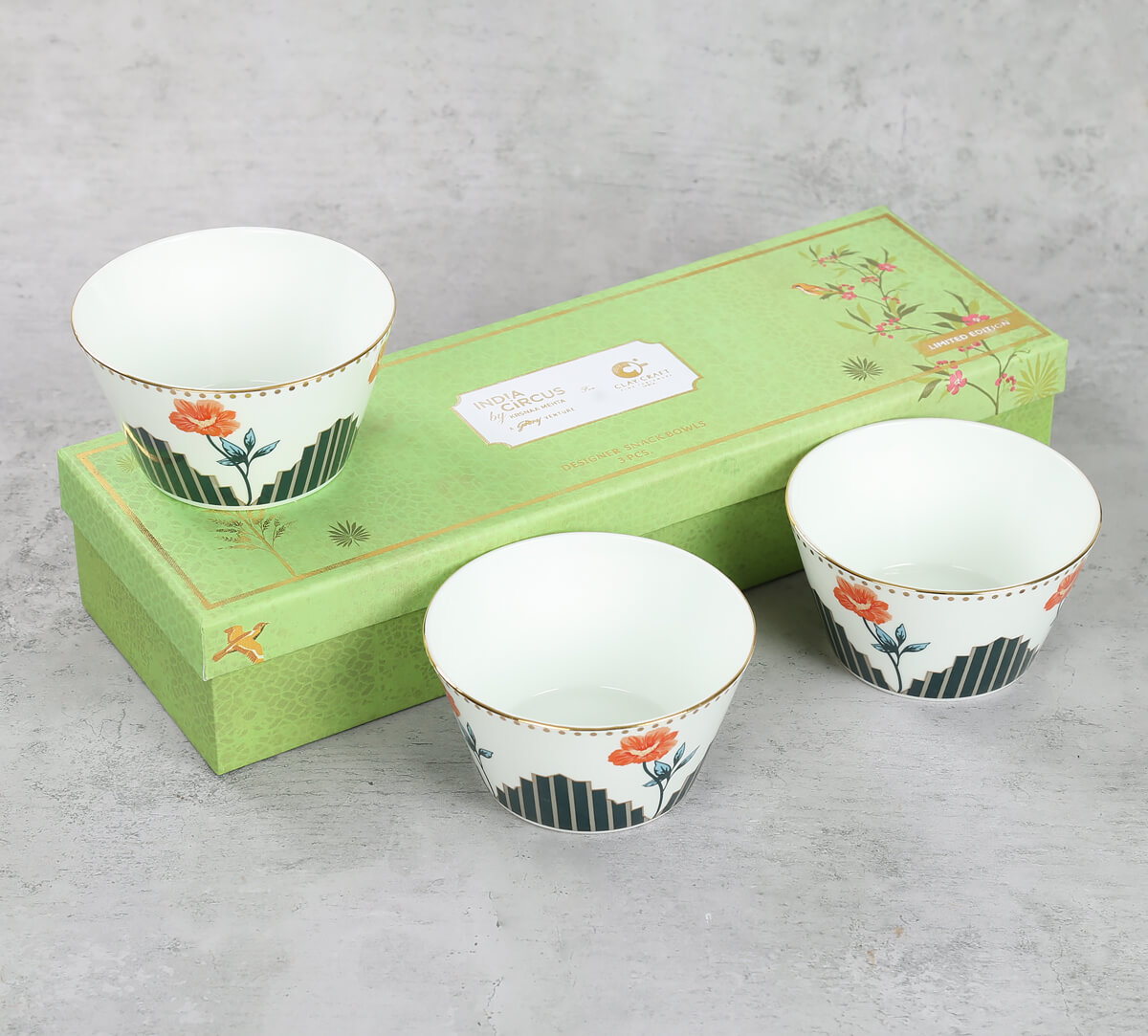 India Circus by Krsnaa Mehta Nature's Bloom Nikko Bowl Set of 3