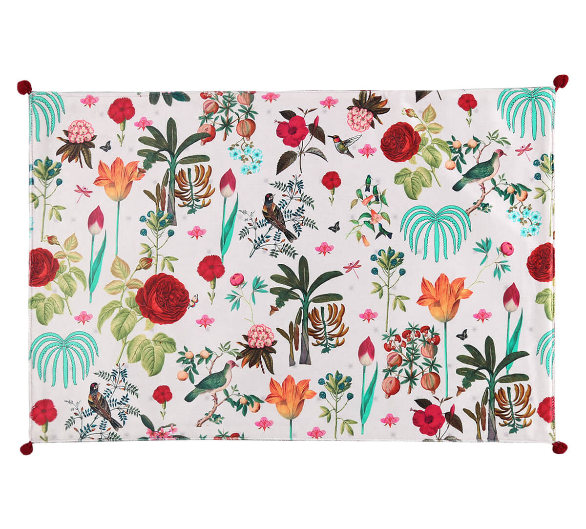 India Circus by Krsnaa Mehta Petal and Plume Micro Velvet Table Mats Set of 6
