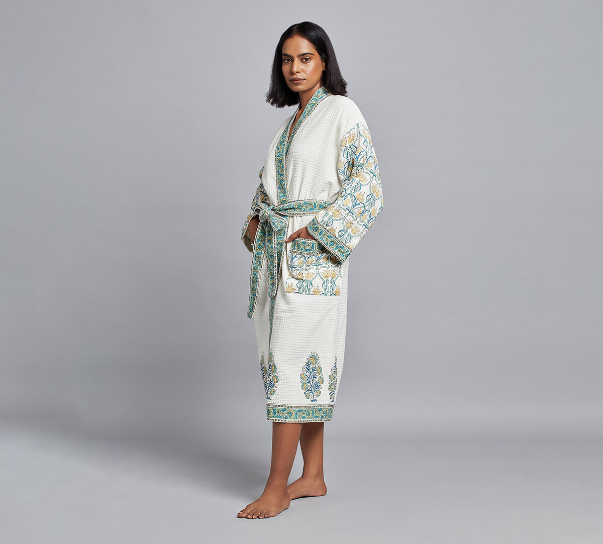 India Circus by Krsnaa Mehta Platinum Petal Bathrobe