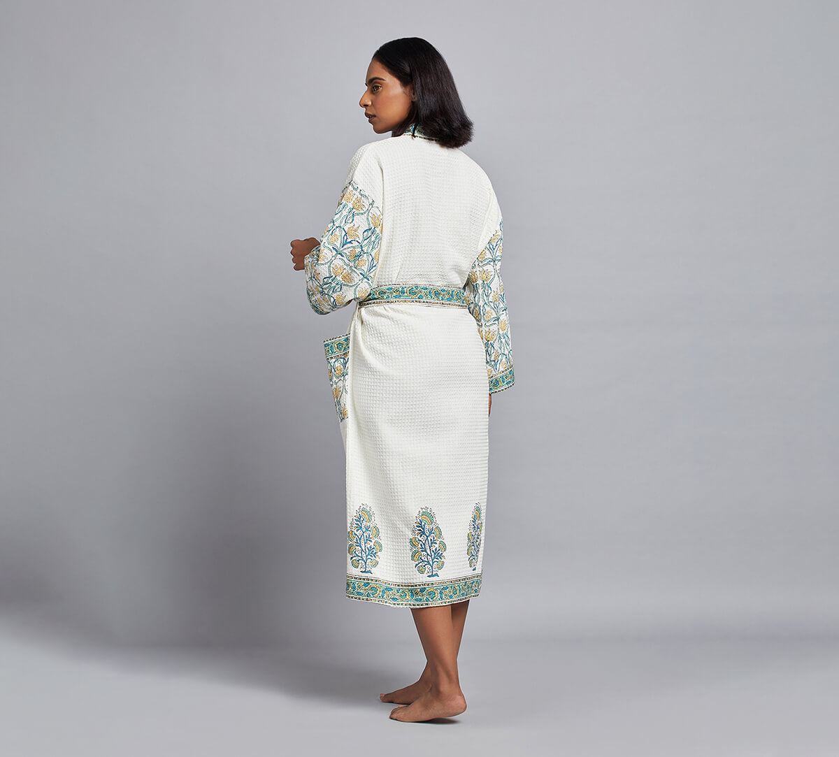 India Circus by Krsnaa Mehta Platinum Petal Bathrobe