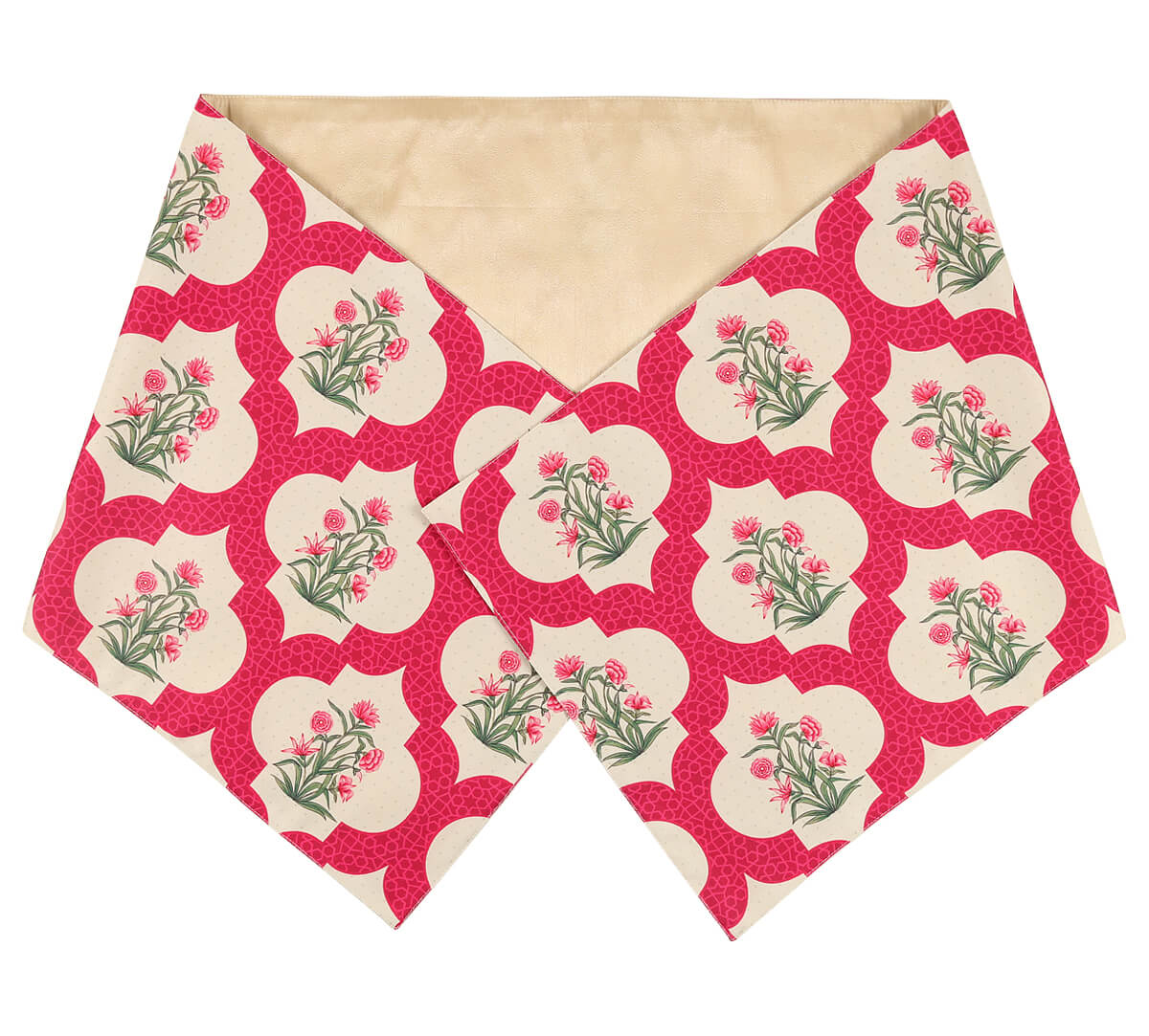 India Circus by Krsnaa Mehta Poppy Flower Scarlet Table and Bed Runner