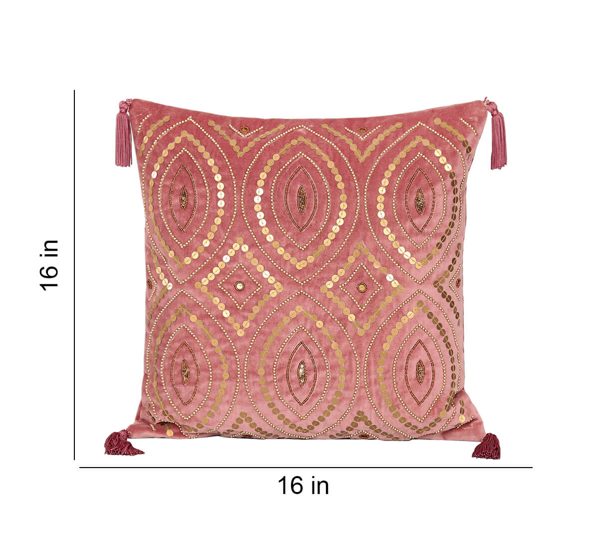 India Circus by Krsnaa Mehta Salmon Decorated Adorn Cushion Cover