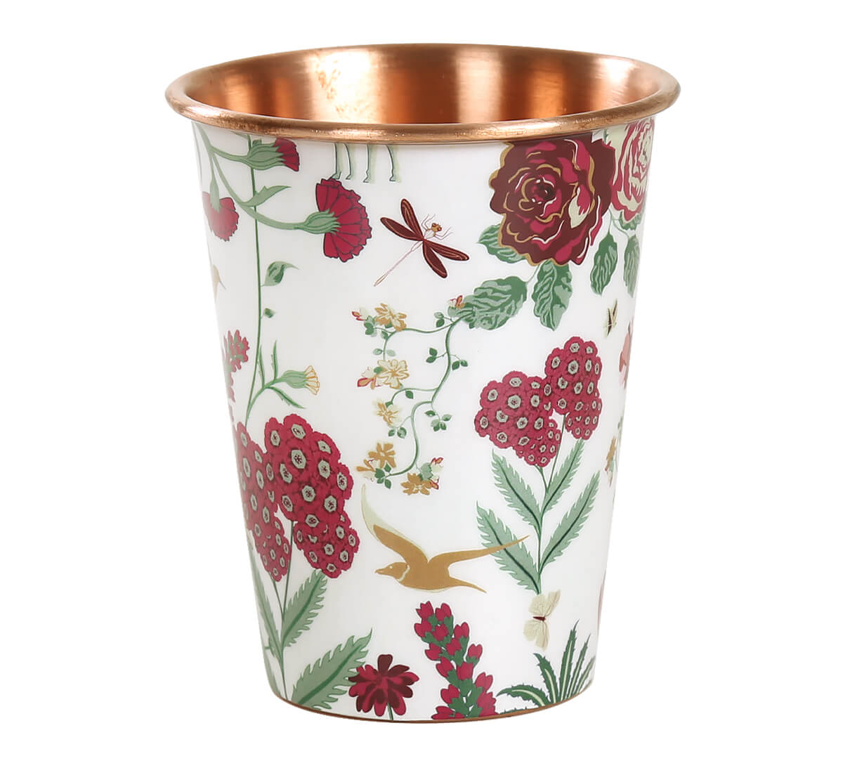 India Circus Grey Floral Galore Copper Tumbler