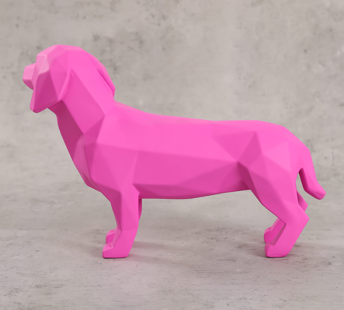 India Circus Neon Pink Dachshund Figurine