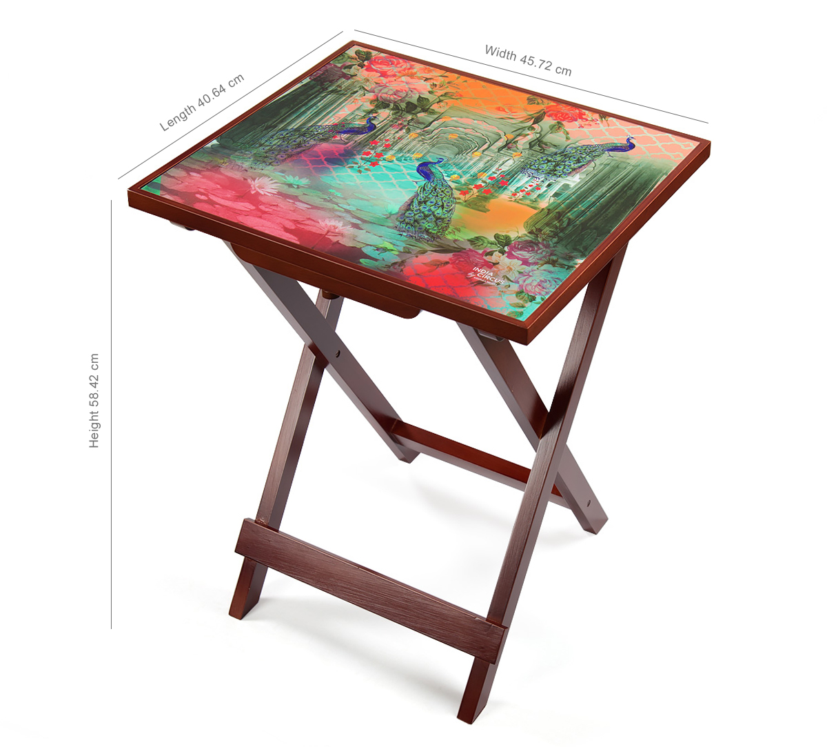 India Circus Peacock Dwar Side Table